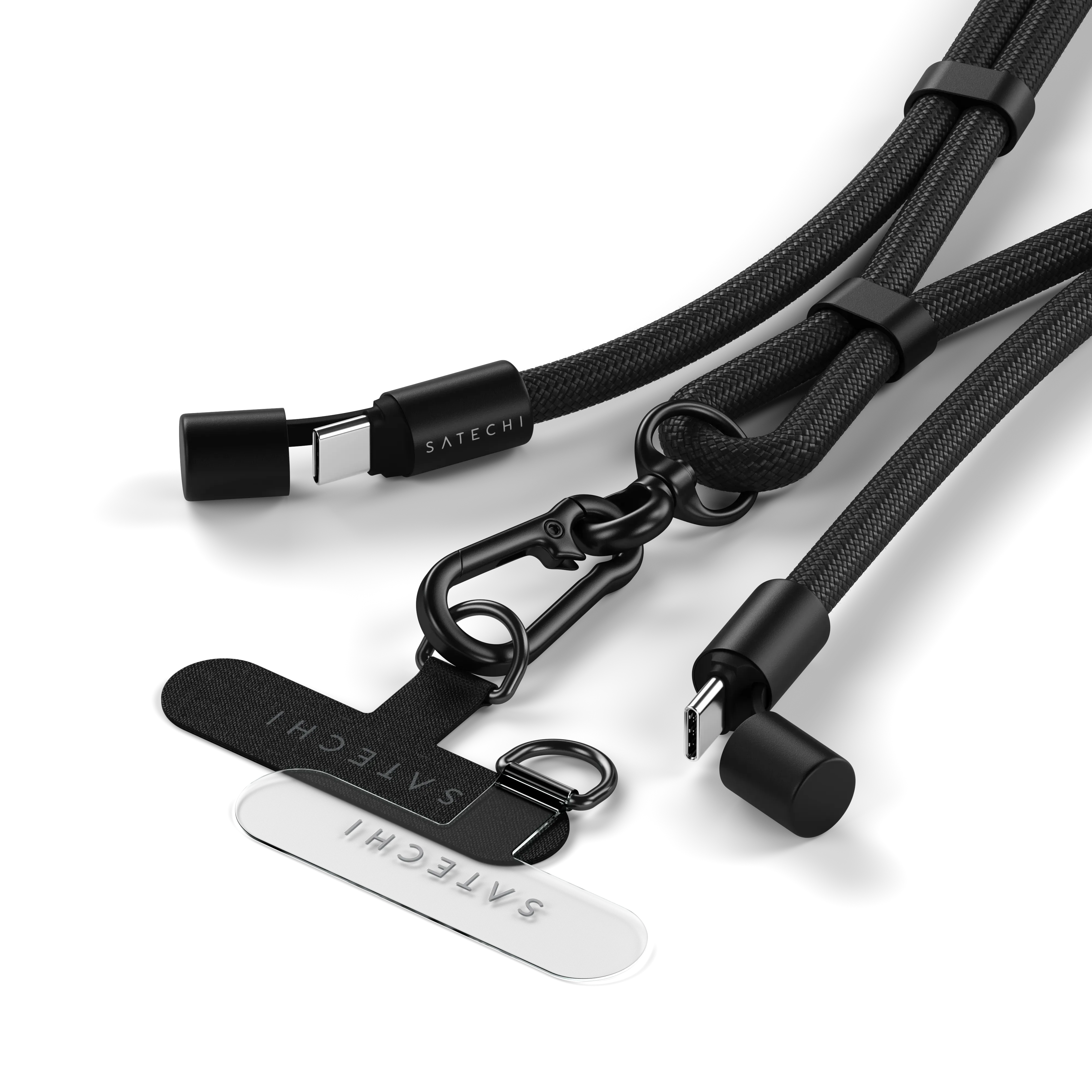 Кабель-ремінець для зарядки та носіння телефону Satechi OntheGo USB-C Lanyard Cable - Black (ST-LOTGLK)