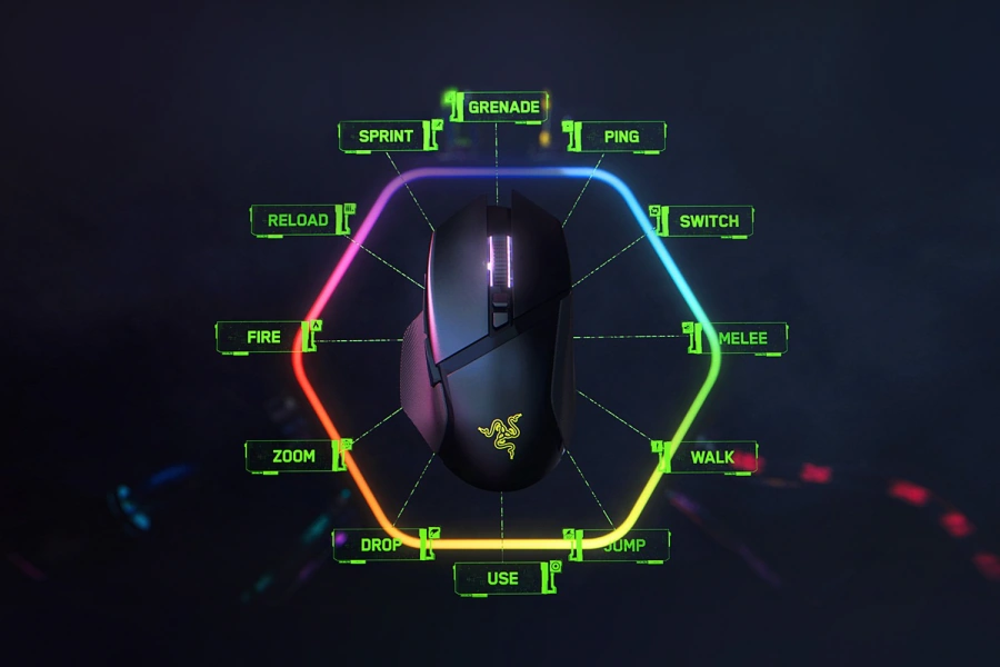 Мышь Razer Basilisk V3 Pro 35K Fully Customizable Wireless Ergonomic RGB Gaming Mouse - Black (RZ01-05240100-R3G1)