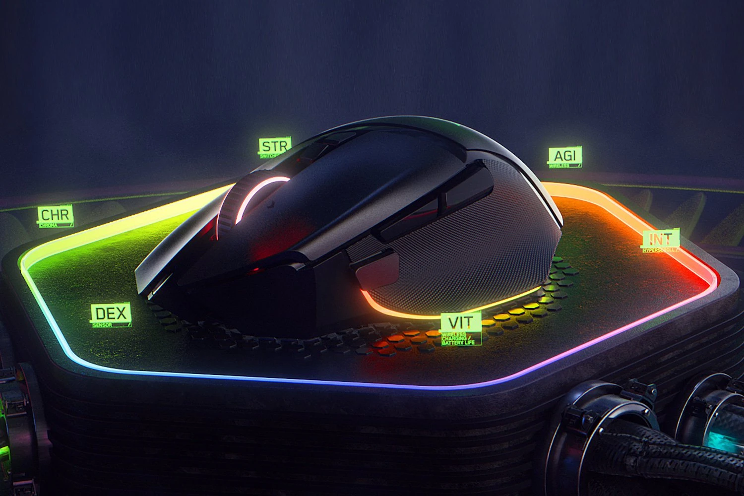 Мышь Razer Basilisk V3 Pro 35K Fully Customizable Wireless Ergonomic RGB Gaming Mouse - Black (RZ01-05240100-R3G1)