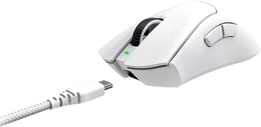 Мышь Razer DeathAdder V3 Pro Ultra-lightweight Wireless Ergonomic Esports Mouse - White (RZ01-04630200-R3G1, RZ01-04630200-R3A1)