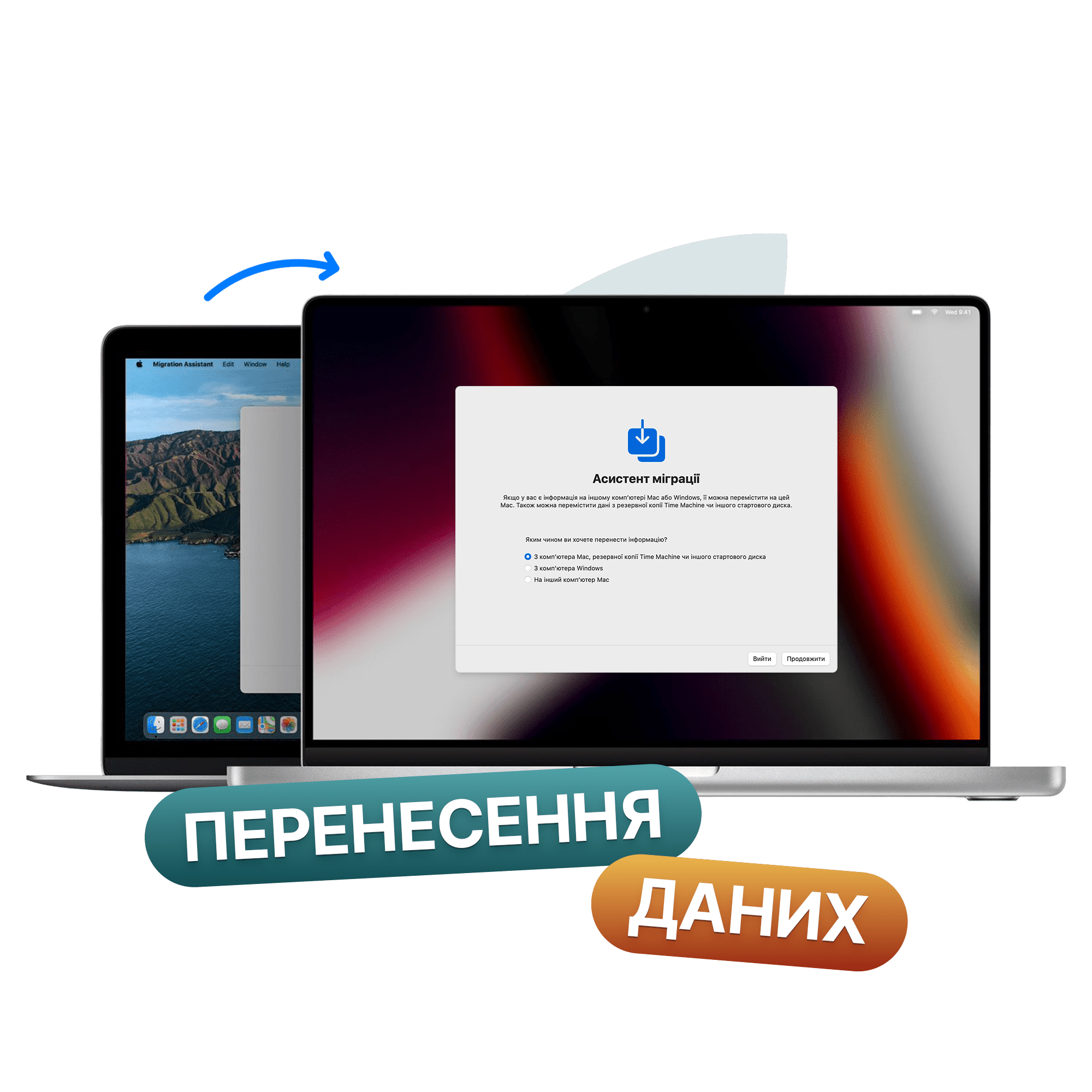 Перенос данных с macOS на macOS