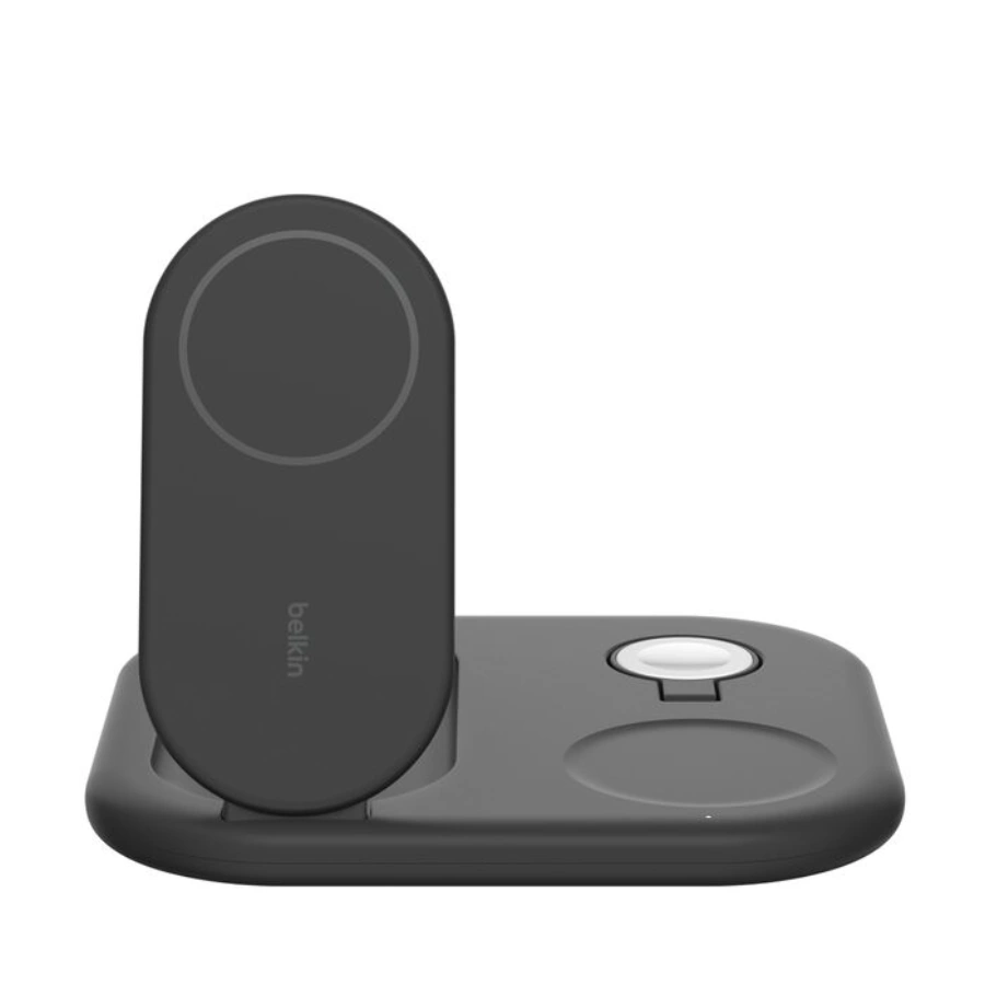 Складна бездротова зарядна станція Belkin BoostCharge 3-in-1 Magnetic Foldable Wireless Charger with Qi2 15W - Black (WIZ029vfBK)