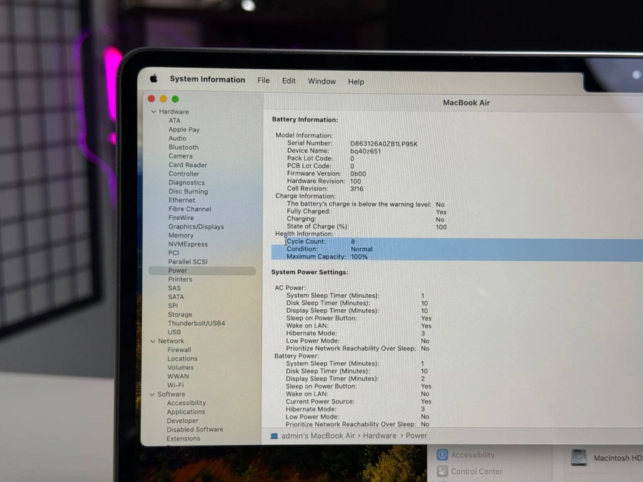 ВІТРИННИЙ MacBook Air 15" M2/8GB/256GB Space Gray 2023 (MQKP3) - Стан: гарний | Акумулятор: 100% | Комплектація: MacBook, зарядка | Гарантія: 3 міс.
