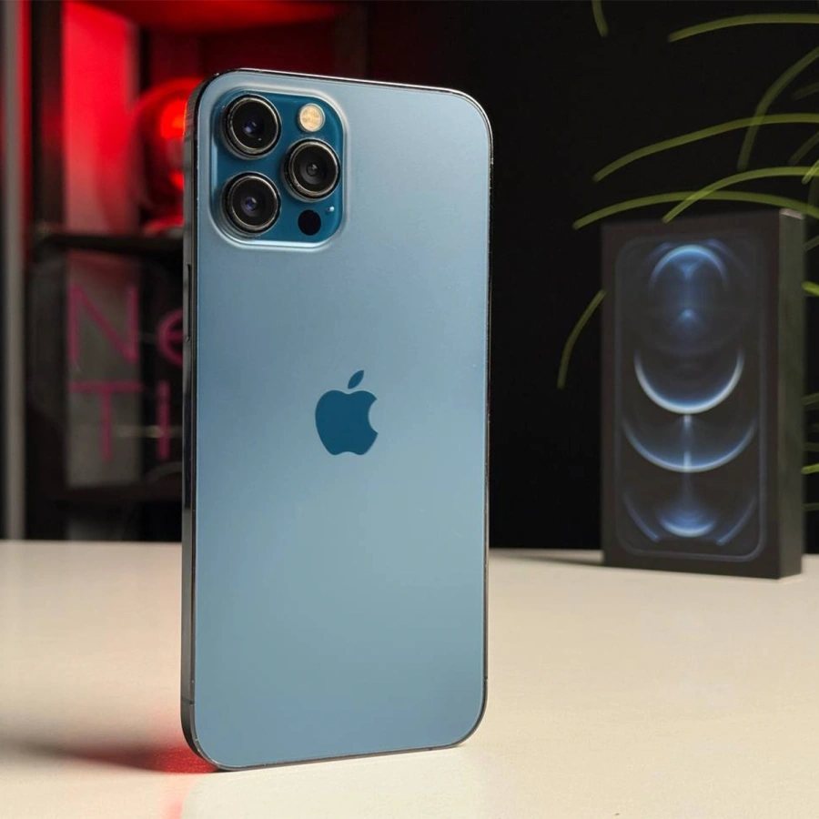 ВЖИВАНИЙ iPhone 12 Pro Max Dual Sim 512GB Pacific Blue (MGCE3) | Стан: задовільний (мінялось скло) | Акумулятор: 85% | Гарантія: 1 місяць | Комплект: повний