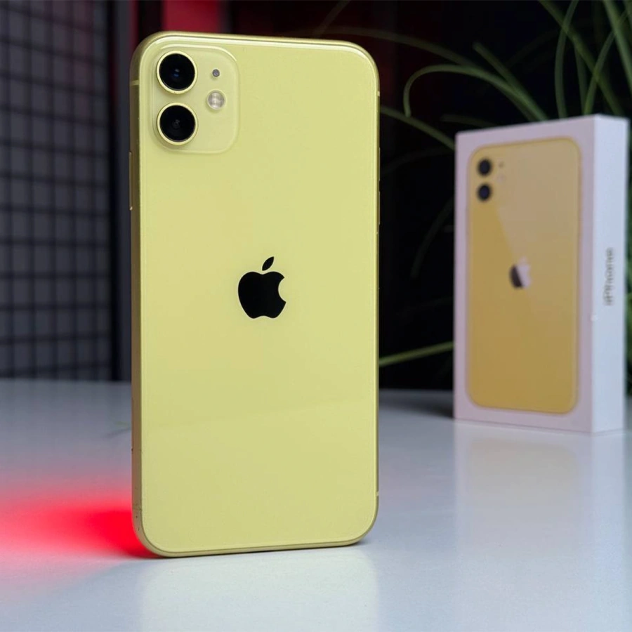 ВЖИВАНИЙ Apple iPhone 11 128GB Yellow (MWLH2) | Стан: задовільний | Акумулятор: 100% | Гарантія: 1 місяць | Комплект: повний