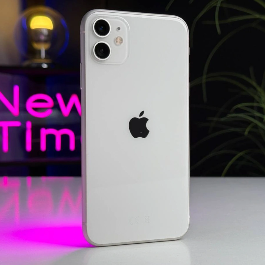 ВЖИВАНИЙ iPhone 11 64GB White (MWL82) | Состояние: хорошее | Аккумулятор: 100% | Гарантия: 1 месяц | Комплект: кабель