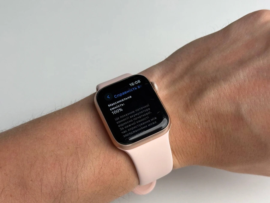 ВЖИВАНИЙ Apple Watch Series 6 GPS 40mm Gold Aluminum Case with Pink Sand Sport Band (MG123) - Стан: гарний | Акумулятор: 100% | Комплектація: повний | Гарантія: 1 міс.