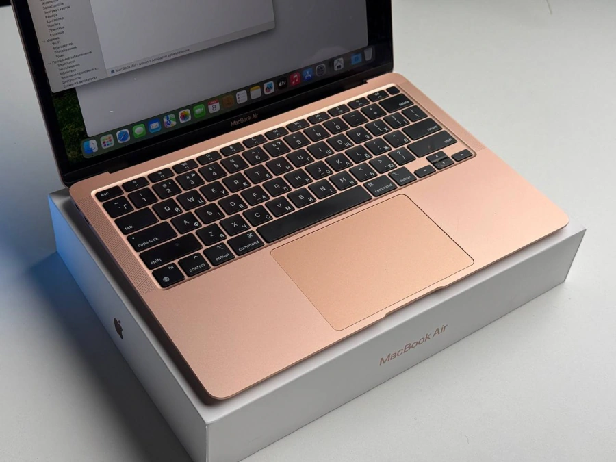 ВЖИВАНИЙ MacBook Air 13" M1/8CPU/7GPU/8GB/256GB Gold 2020 (MGND3) - Стан: гарний | Акумулятор: 85% | Комплектація: повний | Гарантія: 1 міс.