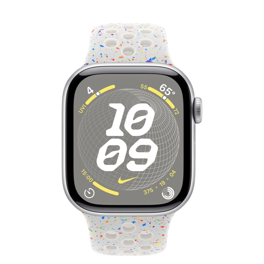 Apple Watch Series 10 GPS 42mm Silver Aluminum Case with Pure Platinum Nike Sport Band - S/M (MWWW3+MYJM3)