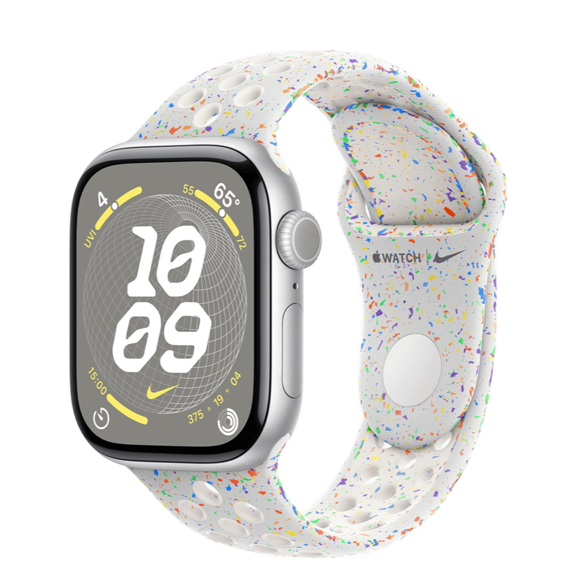 Apple Watch Series 10 GPS 42mm Silver Aluminum Case with Pure Platinum Nike Sport Band - S/M (MWWW3+MYJM3)