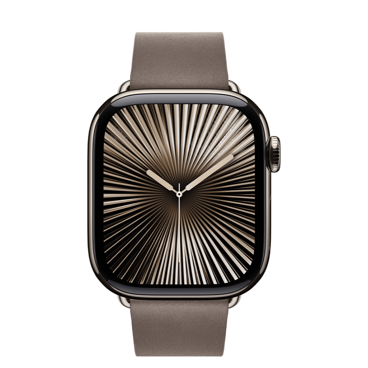 Apple Watch Series 10 GPS + Cellular 42mm Natural Titanium Case with Dark Taupe Modern Buckle - Small (MX0J3+MXW33)