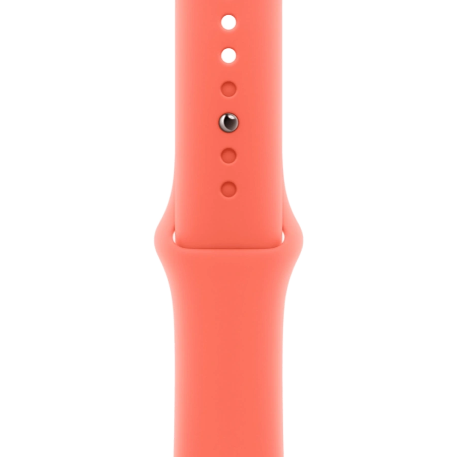 Apple Watch Series 10 GPS + Cellular 42mm Slate Titanium Case with Tangerine Sport Band - S/M (MX0M3+MDRY4)