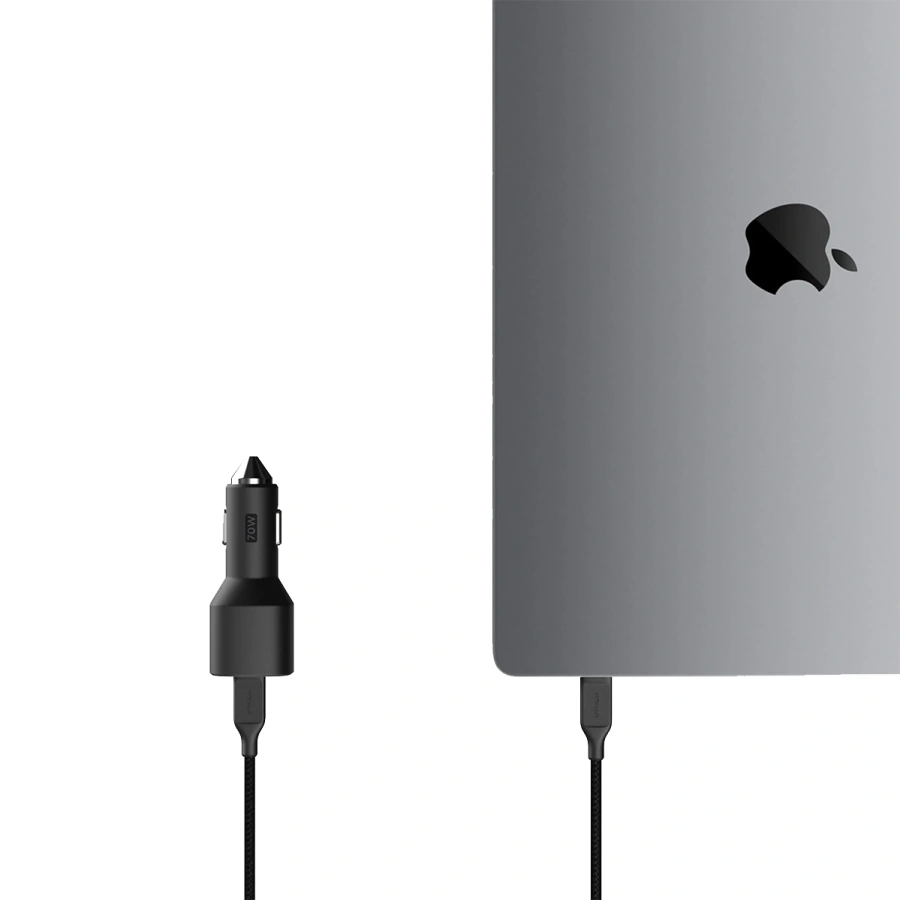 Автомобильное зарядное устройство Nomad Dual Port USB-C 70W Car Charger - Black (NM01895985)