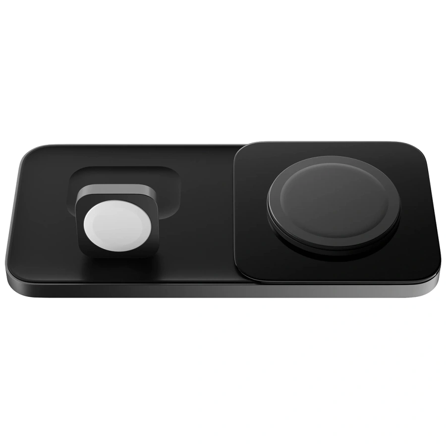 Бездротовий зарядний пристрій Nomad Base One Max Qi2 3-in-1 Charging Hub [3rd Gen] - Carbide (NM01571885)