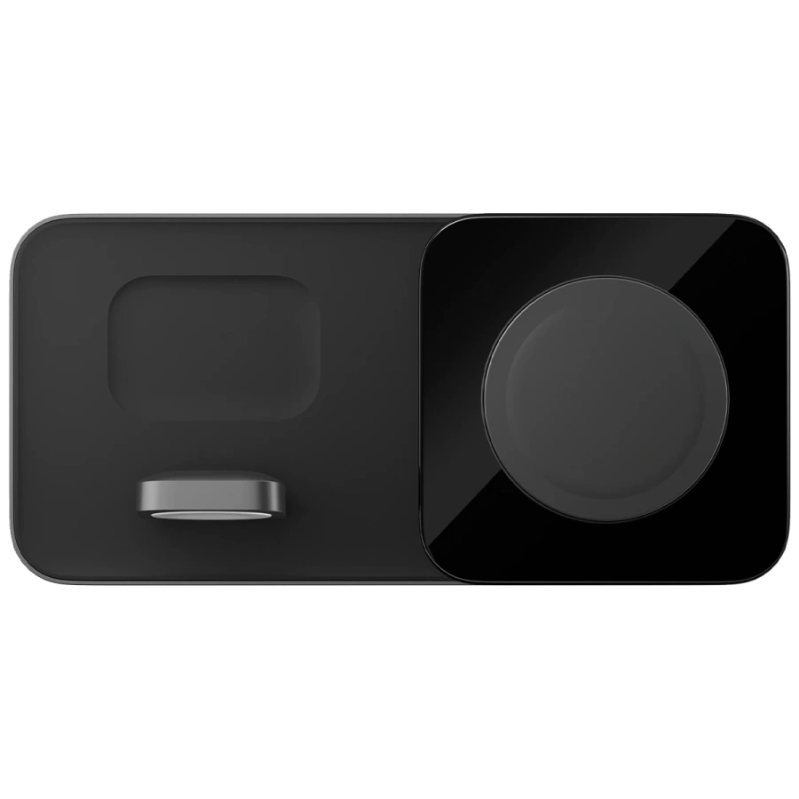 Бездротовий зарядний пристрій Nomad Base One Max Qi2 3-in-1 Charging Hub [3rd Gen] - Carbide (NM01571885)