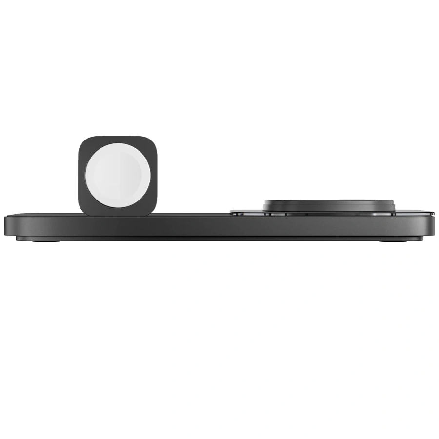 Бездротовий зарядний пристрій Nomad Base One Max Qi2 3-in-1 Charging Hub [3rd Gen] - Carbide (NM01571885)