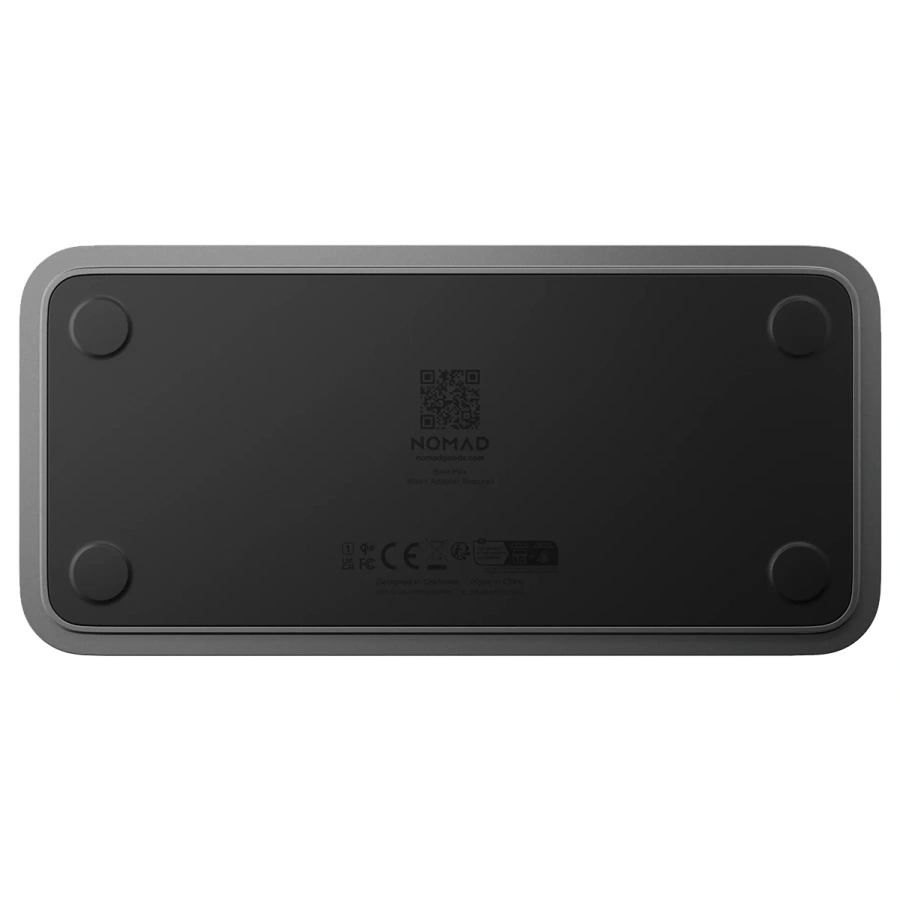 Бездротовий зарядний пристрій Nomad Base One Max Qi2 3-in-1 Charging Hub [3rd Gen] - Carbide (NM01571885)
