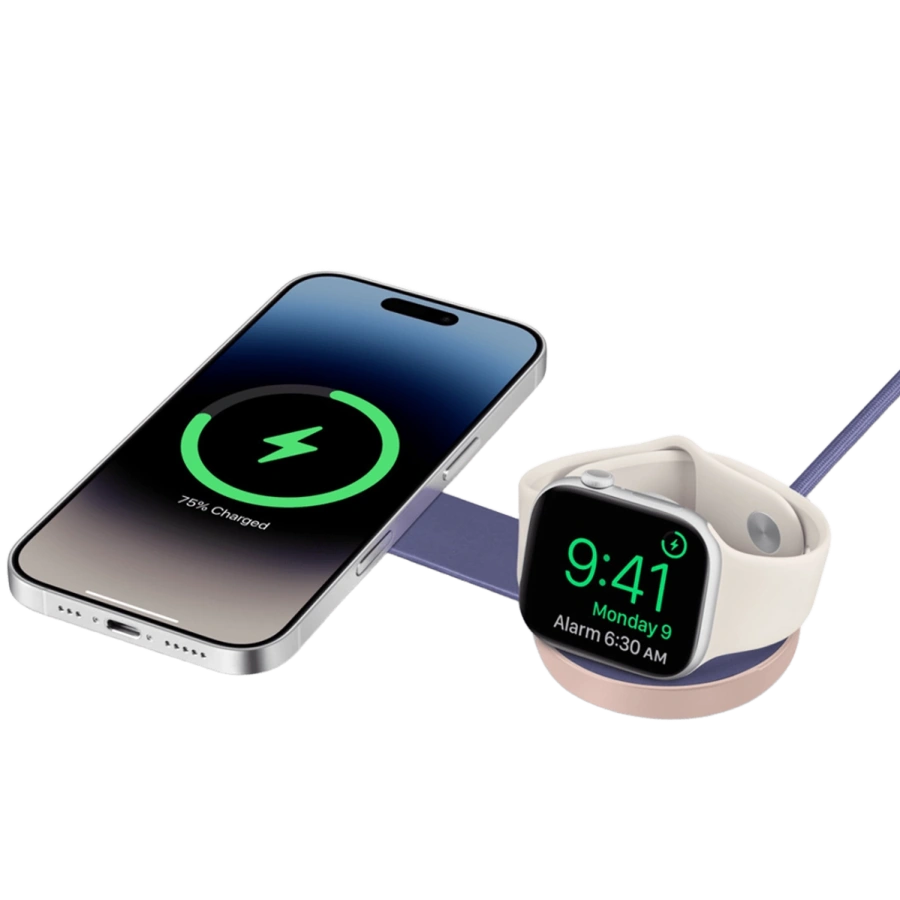 Бездротовий зарядний пристрій Twelve South ButterFly SE 2-in-1 USB-C Qi2 Travel Charger - Coral (HS6D2, TS-2532)