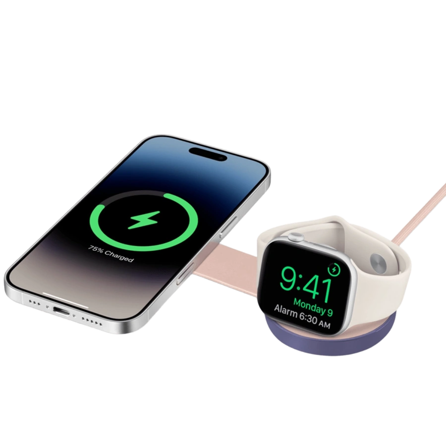 Бездротовий зарядний пристрій Twelve South ButterFly SE 2-in-1 USB-C Qi2 Travel Charger - Teal (TS-2531, HS5W2)