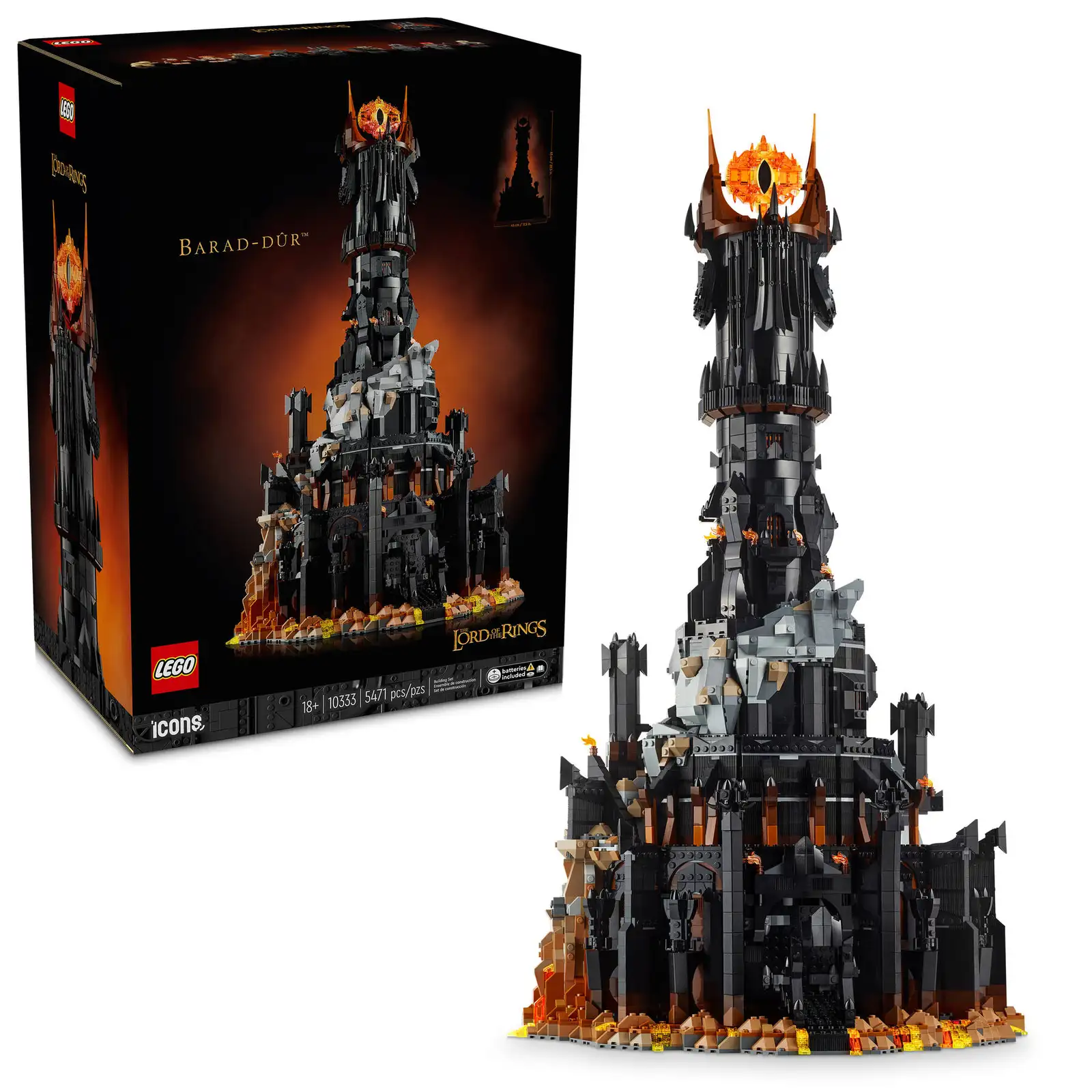 Блоковий конструктор LEGO Icons Володар кілець: Барад-Дур (10333)