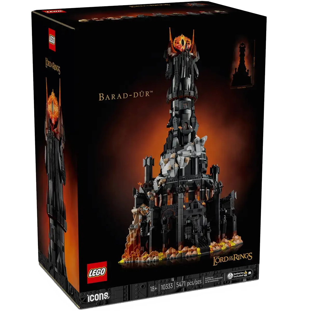 Блоковий конструктор LEGO Icons Володар кілець: Барад-Дур (10333)