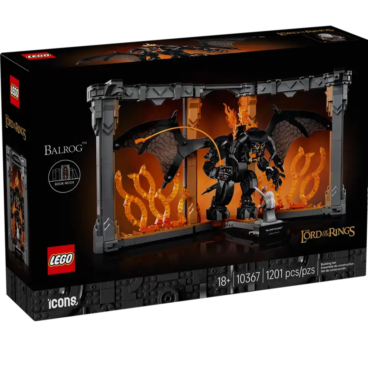 Блоковий конструктор LEGO Icons Володар перснів: Балроґ. Книжковий куточок (10367)