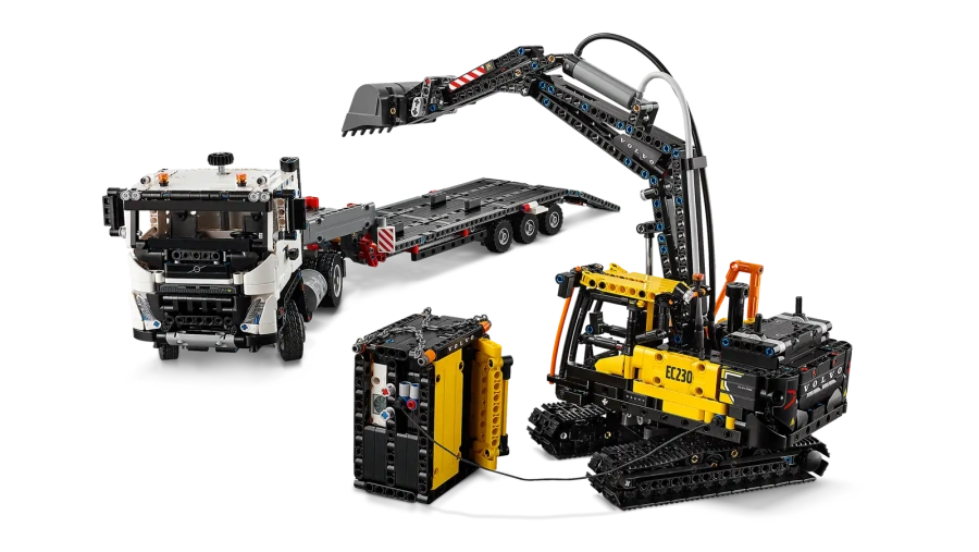 Блоковий конструктор LEGO Technic Вантажівка Volvo FMX та електричний екскаватор EC230 (42175)
