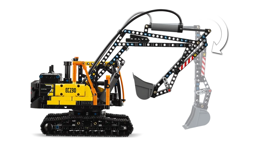 Блоковий конструктор LEGO Technic Вантажівка Volvo FMX та електричний екскаватор EC230 (42175)