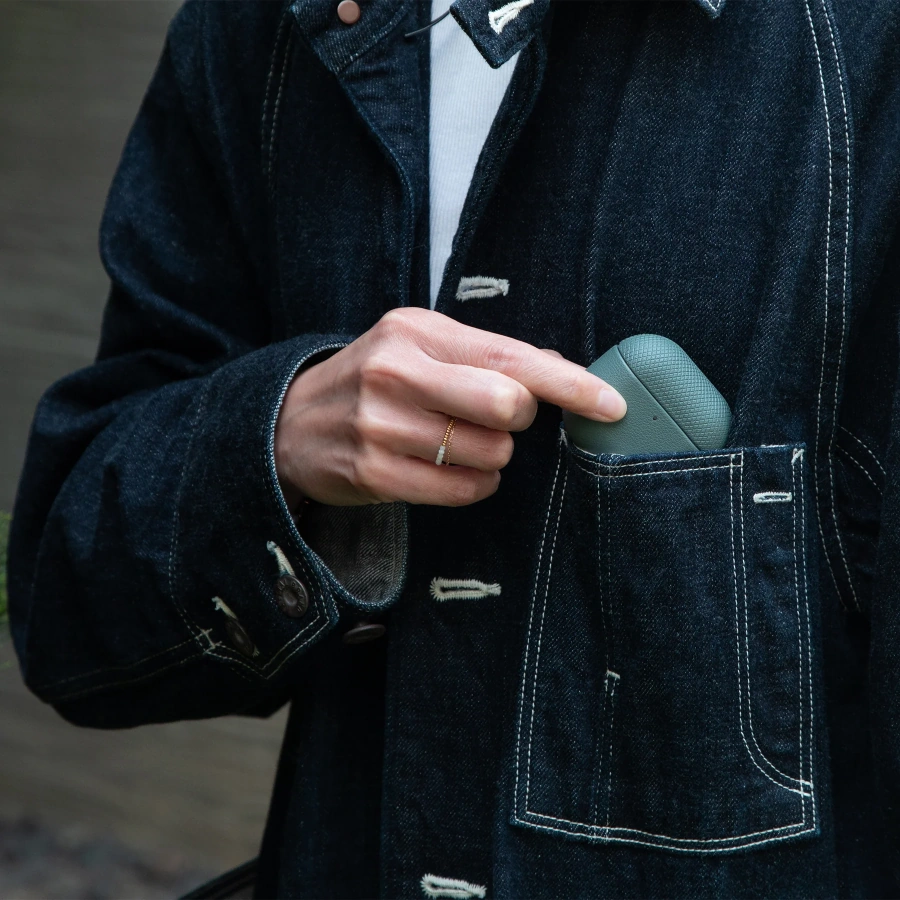 Чехол Native Union (RE) Classic Case for Airpods 4th Gen - Slate Green (AP4ANC-LTHR-GRN)