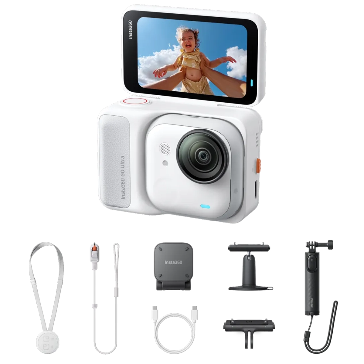 Экшн-камера Insta360 GO Ultra [Creator Bundle] - Arctic White (CINSABEA_GOULTRA05)