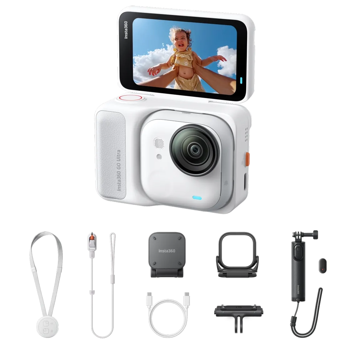 Экшн-камера Insta360 GO Ultra [Family Bundle] - Arctic White