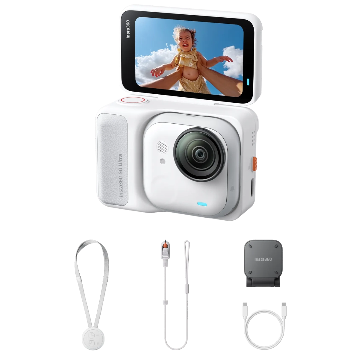Экшн-камера Insta360 GO Ultra [Standard Bundle] - Arctic White (CINSABEA_GOULTRA01)