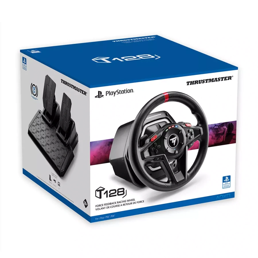 Ігровий комплект Thrustmaster T128 - кермо та педалі для PS4/PS5/PC (4160781)