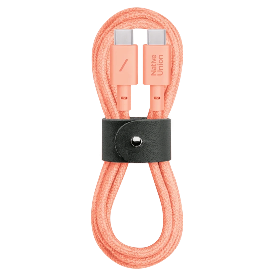 Кабель Native Union Belt Cable USB-C to USB-C Apricot Crush [1.2 m] (BELT-C-APR-2-NP)