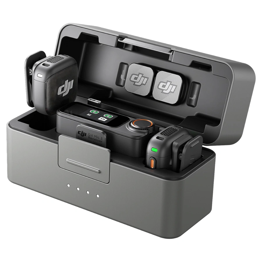 Мікрофонна радіосистема DJI Mic 3 [2 TX + 1 RX + Charging Case] + Camera Adapter (CP.RN.00000480.01+CP.RN.00000467.01)