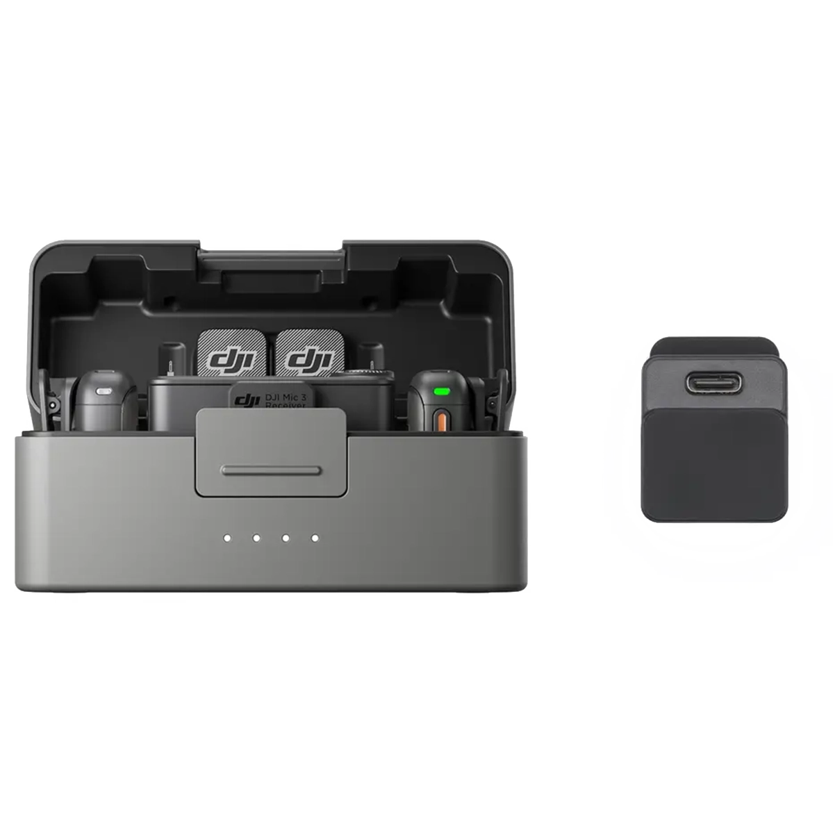 Мікрофонна радіосистема DJI Mic 3 [2 TX + 1 RX + Charging Case] + Camera Adapter (CP.RN.00000480.01+CP.RN.00000467.01)