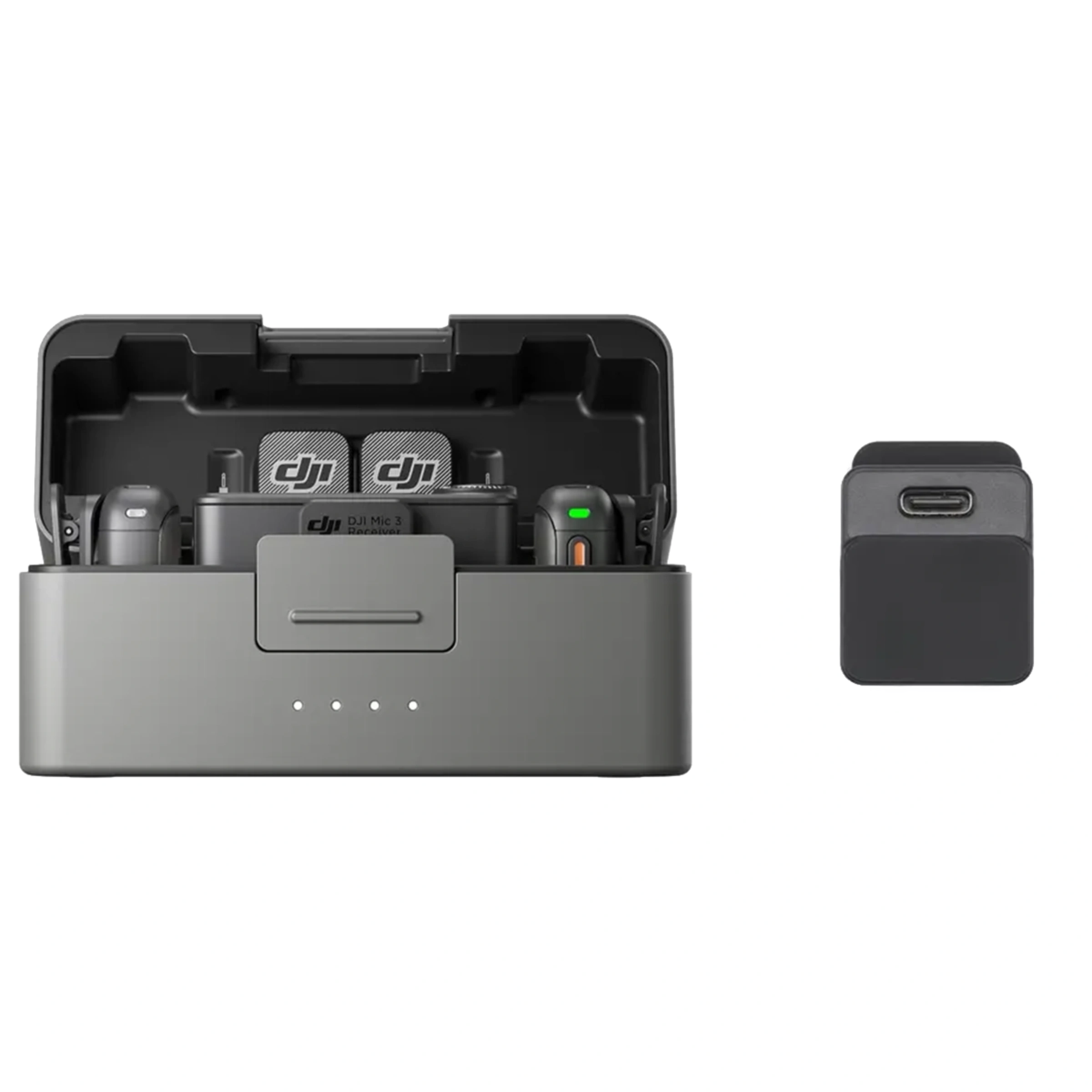 Микрофонная радиосистема DJI Mic 3 [2 TX + 1 RX + Charging Case] ​​+ Camera Adapter (CP.RN.00000480.01+CP.RN.00000467.01)