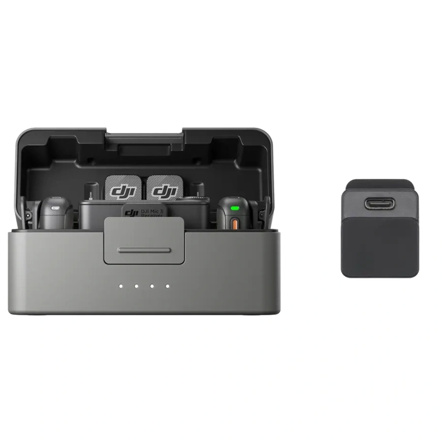 Мікрофонна радіосистема DJI Mic 3 [2 TX + 1 RX + Charging Case] + Camera Adapter (CP.RN.00000480.01+CP.RN.00000467.01)