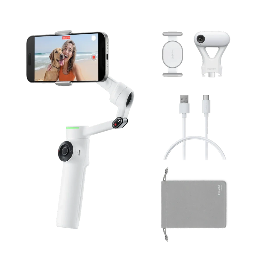 Монопод-стабилизатор для смартфона Insta360 Flow 2 Pro [AI Tracker Bundle] - Summit White (CINSABQB_FLOW236)