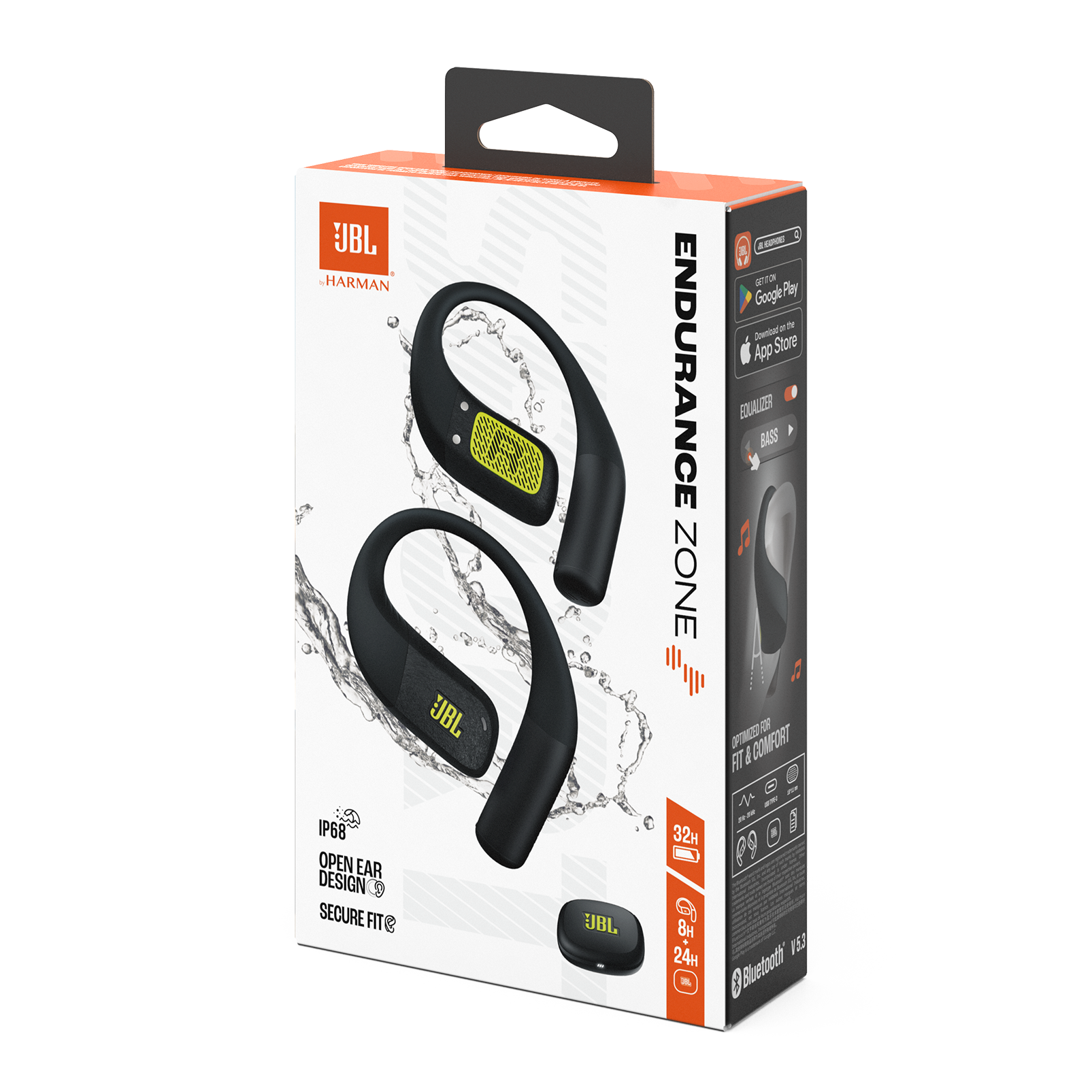 Навушники JBL Endurance Zone - Black/Lime (JBLENDUZONEBLKL)