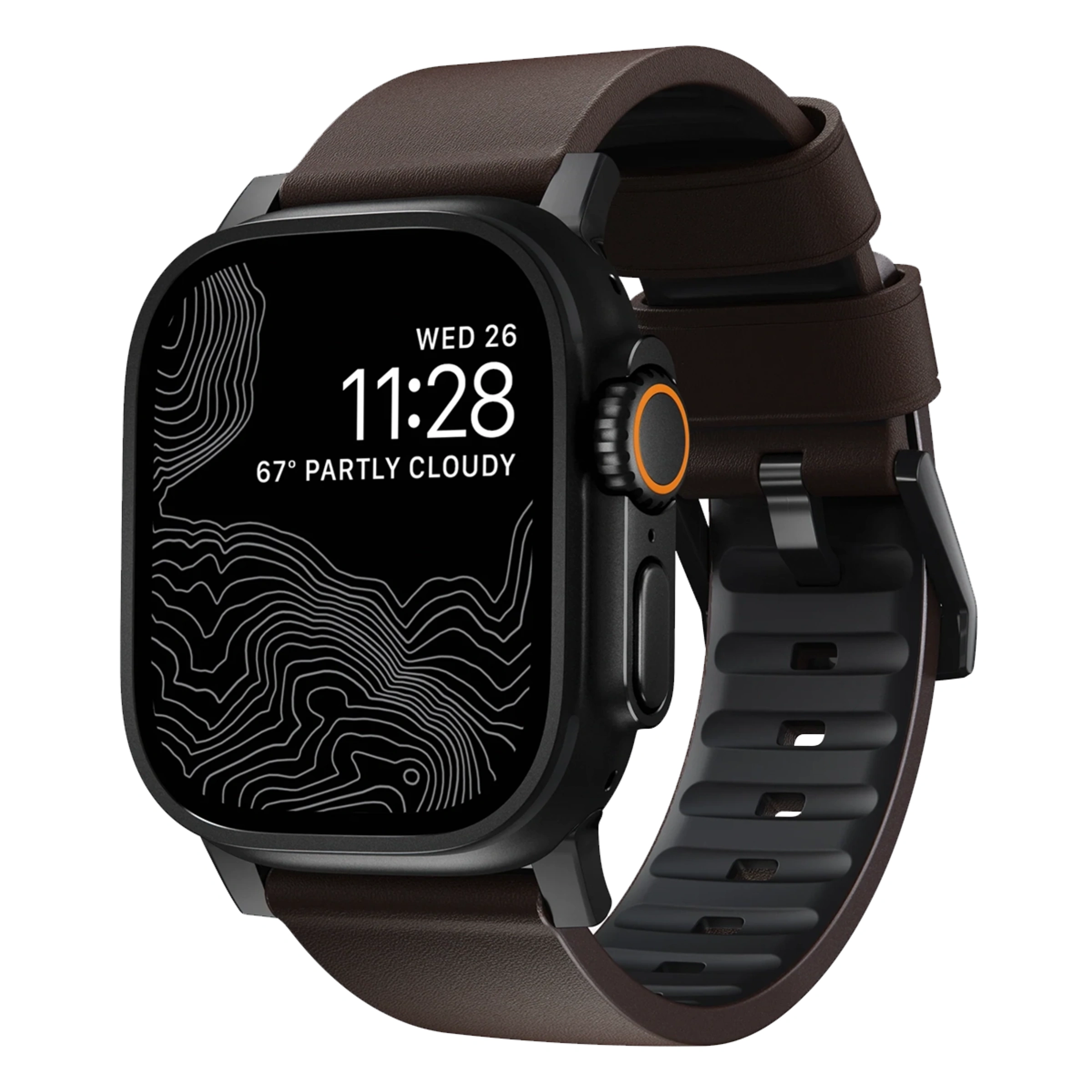Ремінець Nomad Active Band Pro Black Hardware 46mm/49mm - Classic Brown (NM1A4MBNW0)