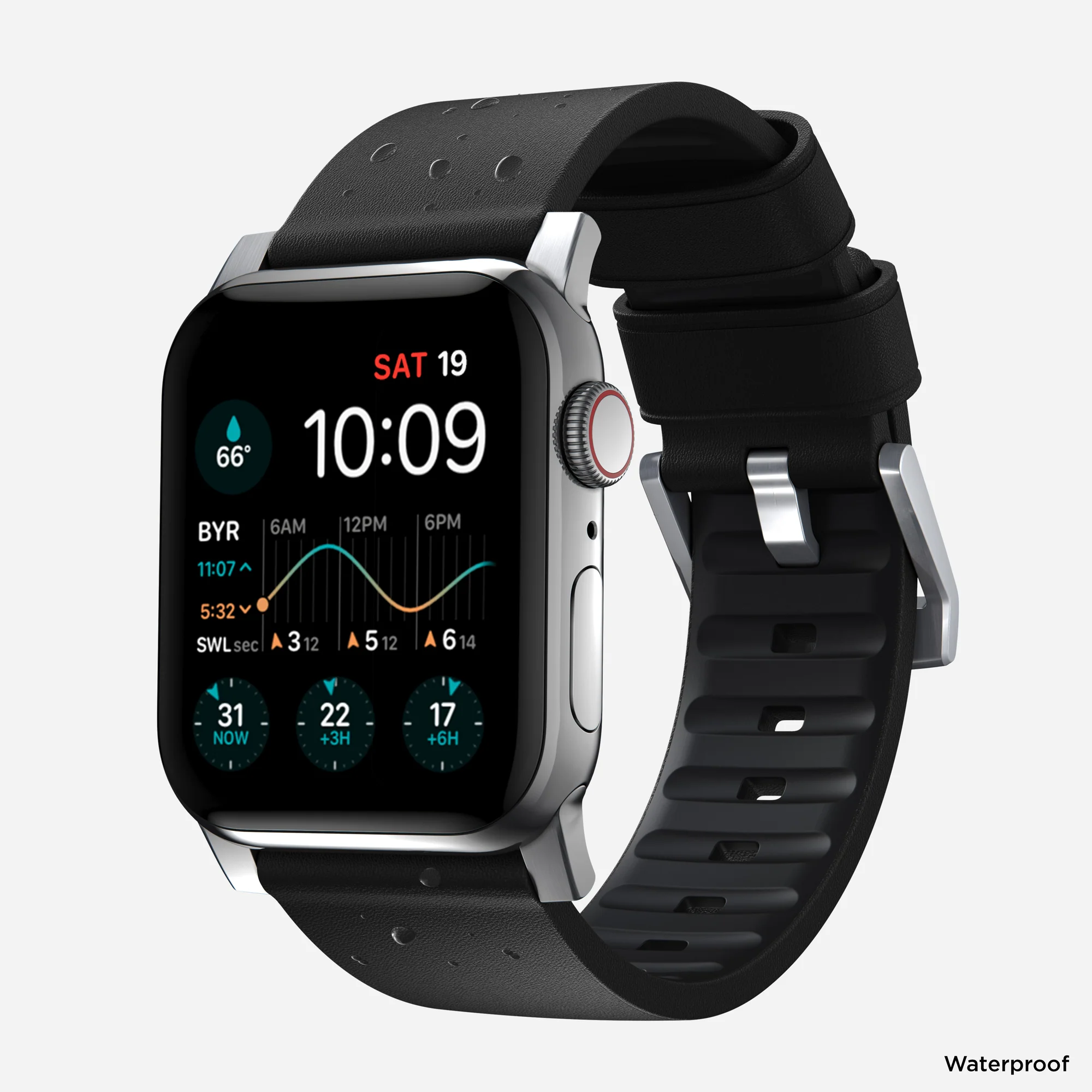 Ремешок Nomad Active Band Pro Silver Hardware 46mm/49mm - Black (NM1A41SNW0)