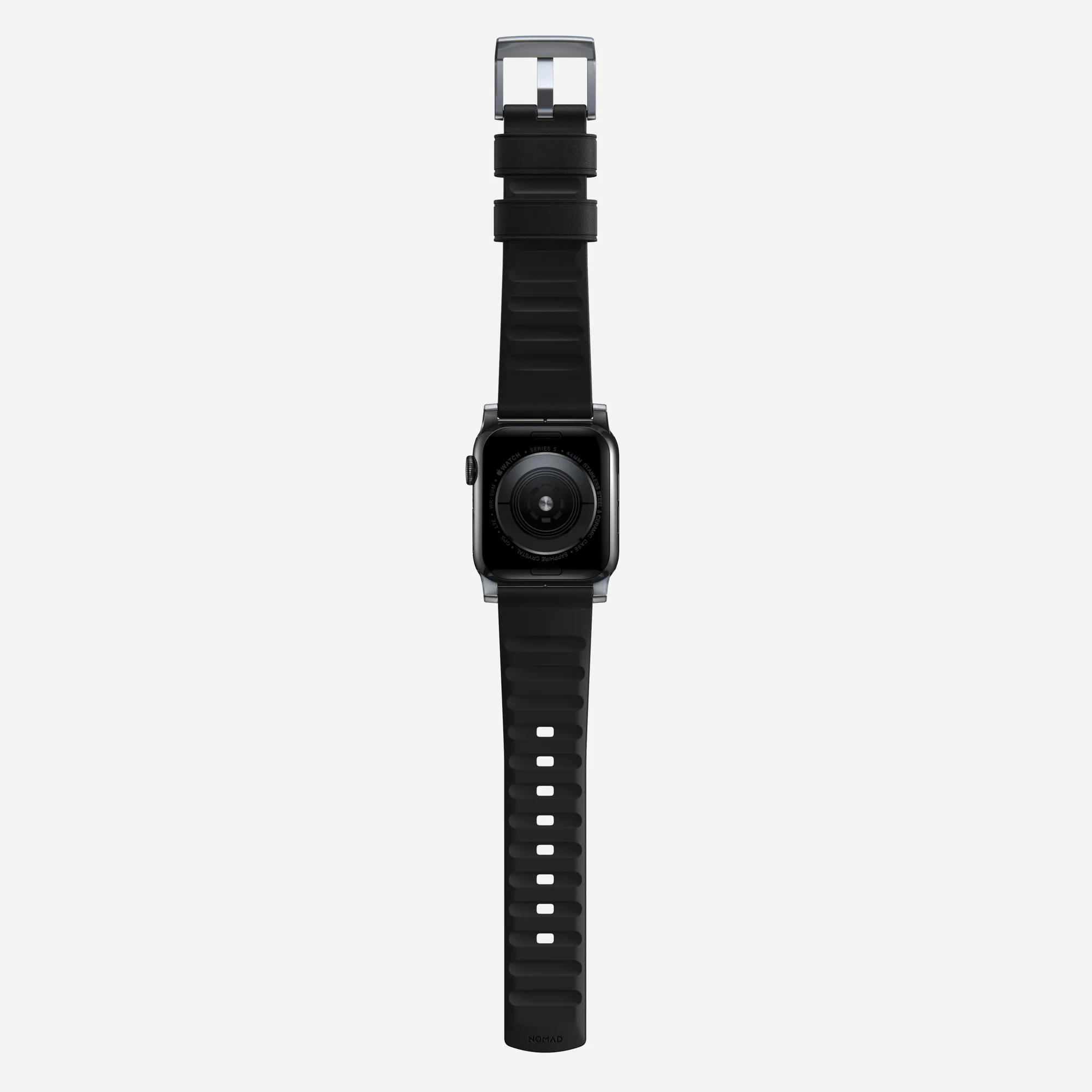 Ремешок Nomad Active Band Pro Silver Hardware 46mm/49mm - Black (NM1A41SNW0)