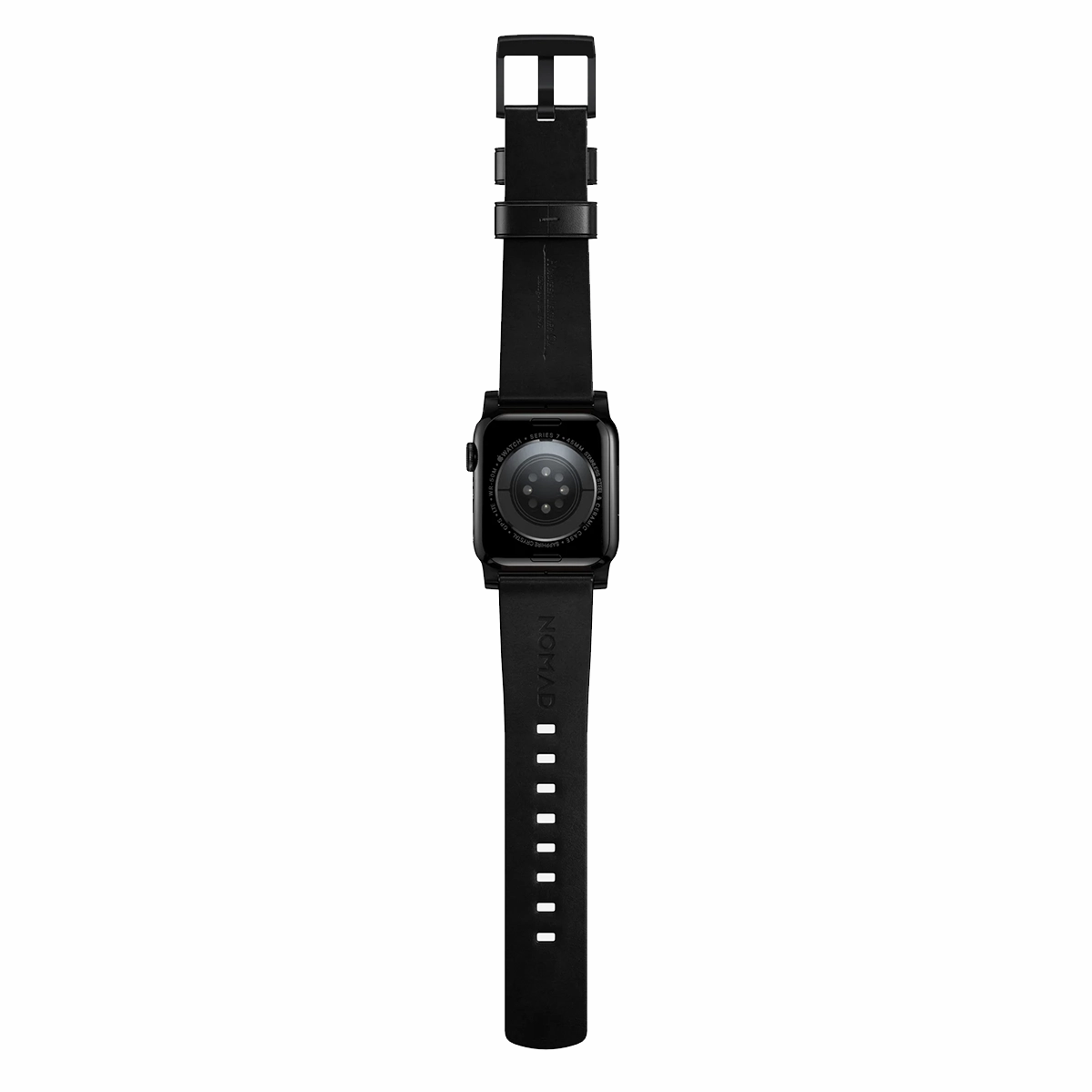 Ремешок Nomad Modern Horween Leather Band Black Hardware 46mm/49mm - Black (NM1A41BM00)