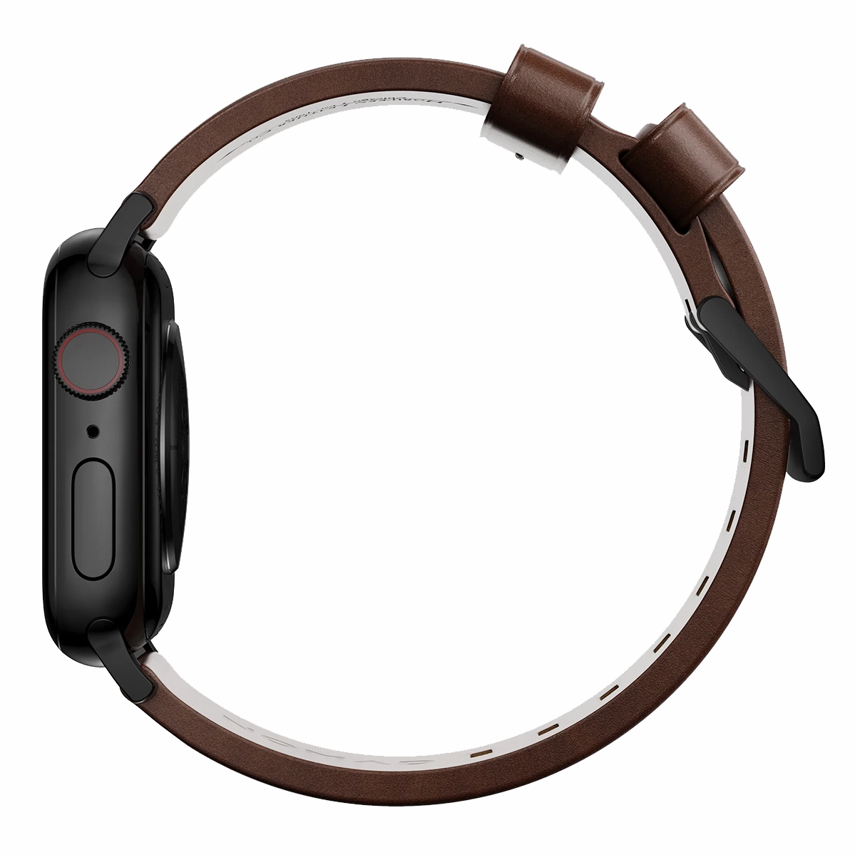 Ремешок Nomad Modern Horween Leather Band Black Hardware 46mm/49mm - Rustic Brown (NM1A4RBM00)