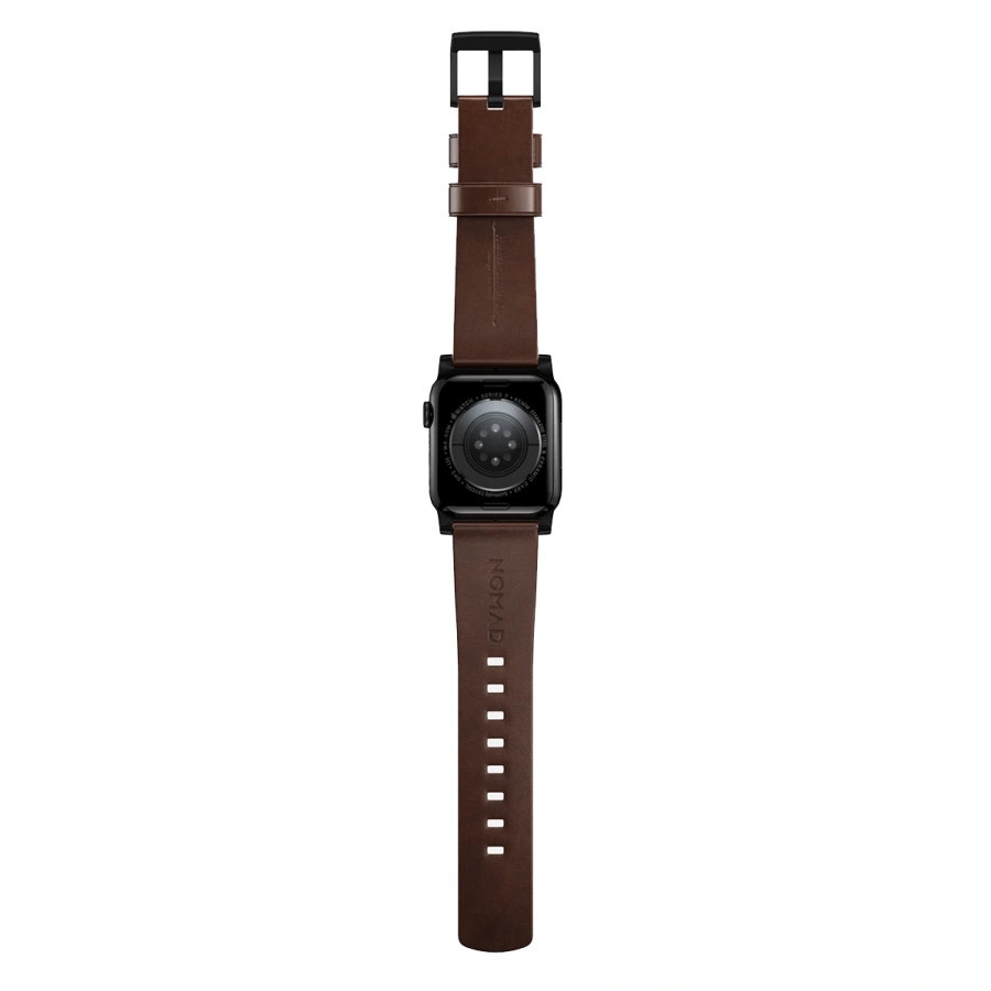 Ремінець Nomad Modern Horween Leather Band Black Hardware 46mm/49mm - Rustic Brown (NM1A4RBM00)
