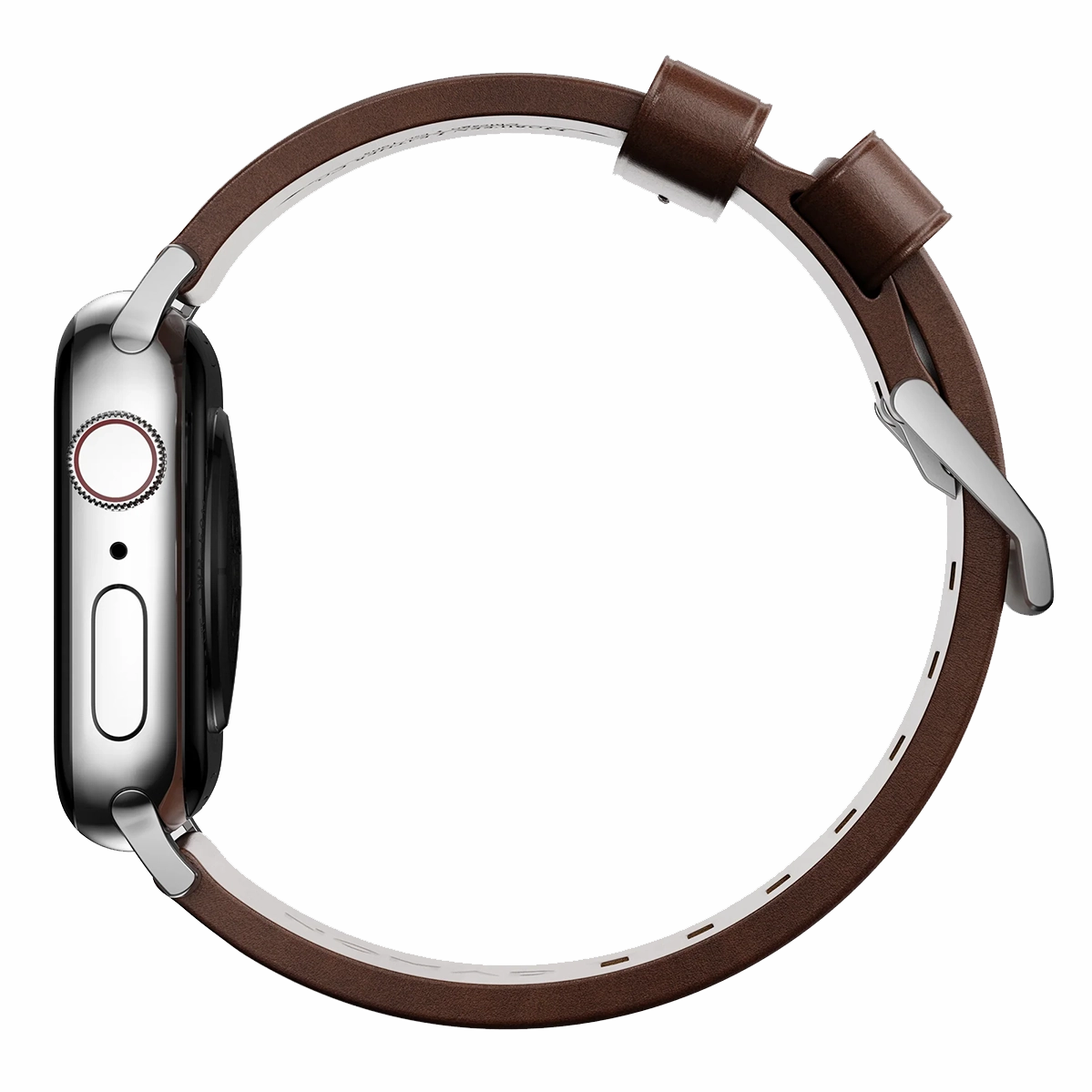 Ремешок Nomad Modern Horween Leather Band Silver Hardware 46mm/49mm - Rustic Brown (NM1A4RSM00)
