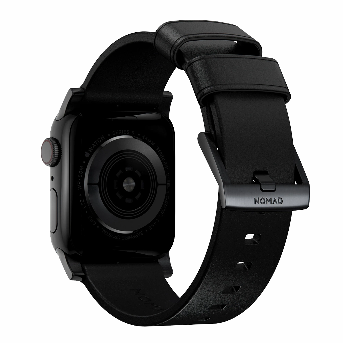 Ремінець Nomad Modern Leather Band Black Hardware 46mm/49mm - Black (NM01198185)