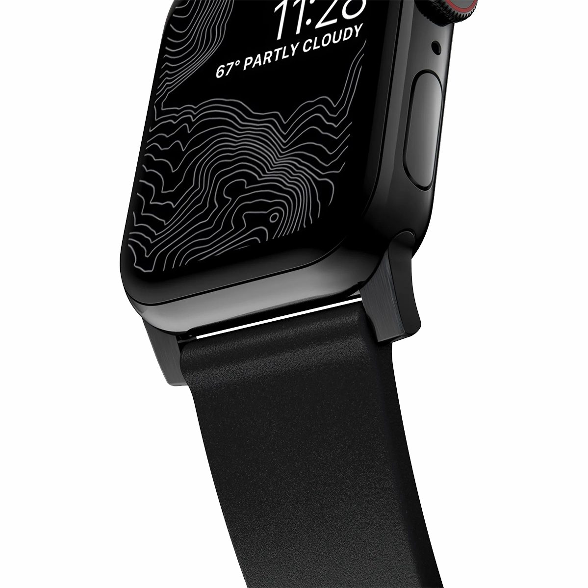 Ремінець Nomad Modern Leather Band Black Hardware 46mm/49mm - Black (NM01198185)