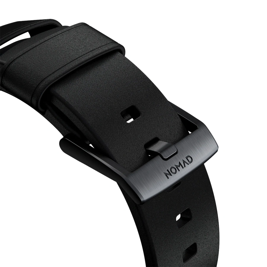 Ремінець Nomad Modern Leather Band Black Hardware 46mm/49mm - Black (NM01198185)